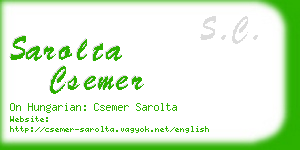 sarolta csemer business card